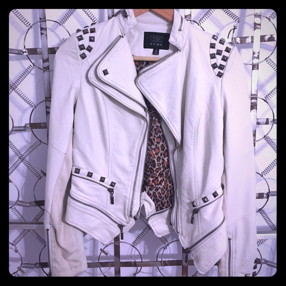 Prince Would Be Proud white leather jacket!